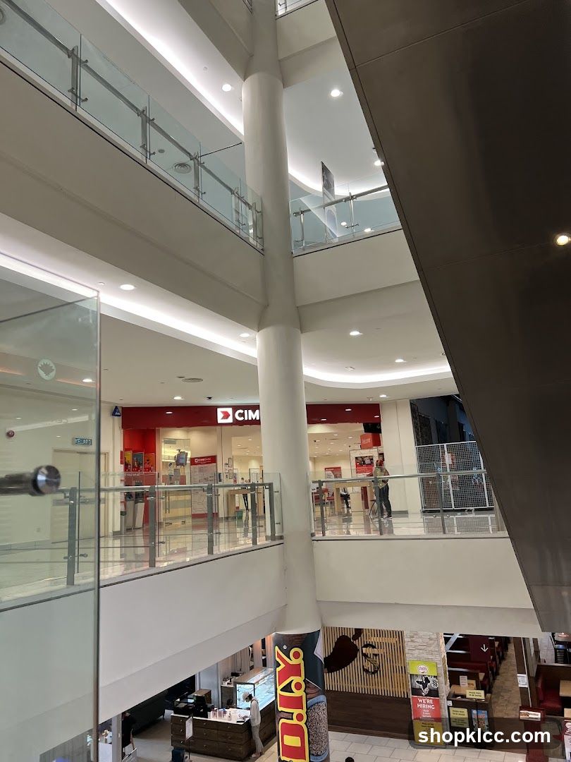 Interior of a multi-level shopping mall