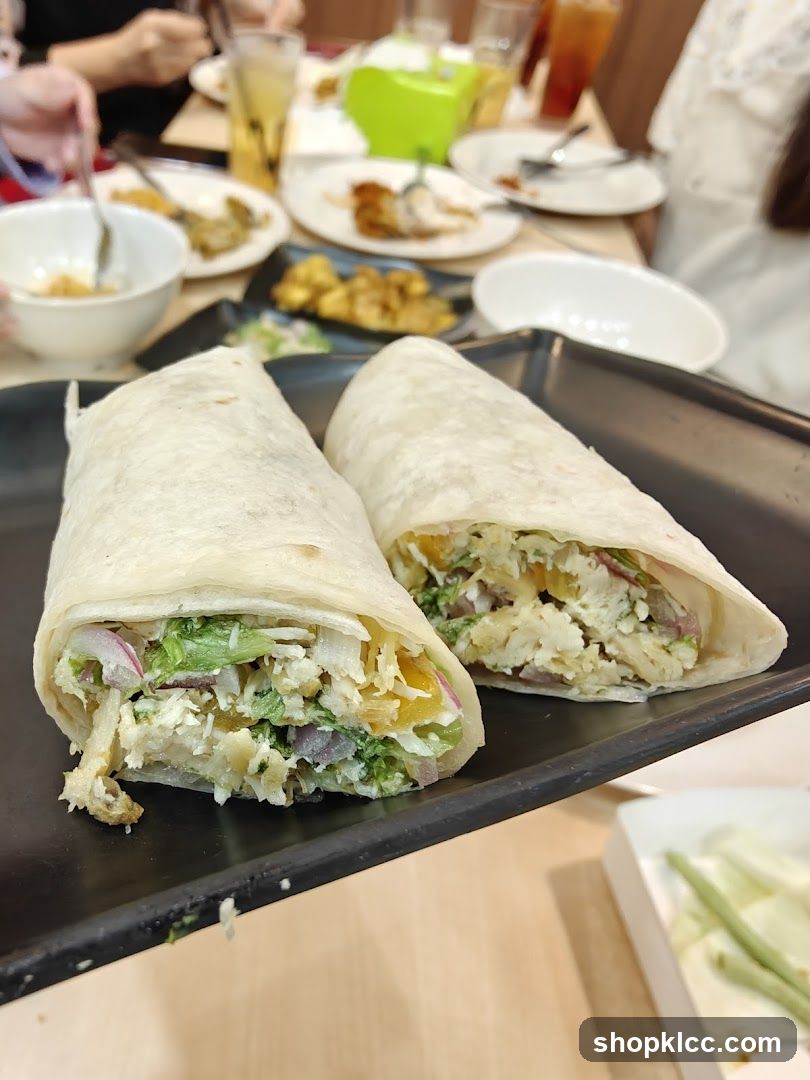 Two Wraps on a Black Plate