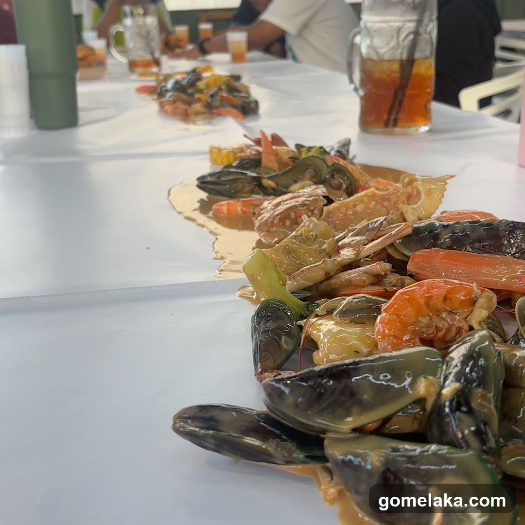 Seafood Feast at Outdoor Dining Table