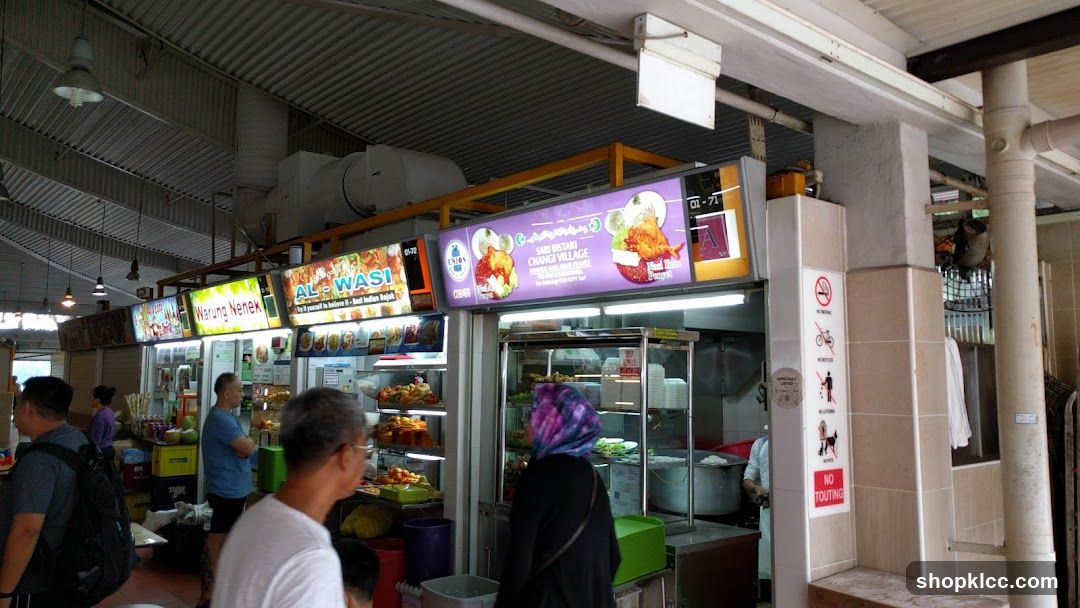 Food stalls in a market
