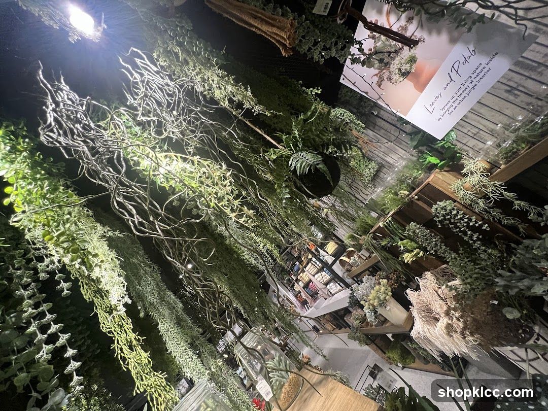 Store Interior with Artificial Plants