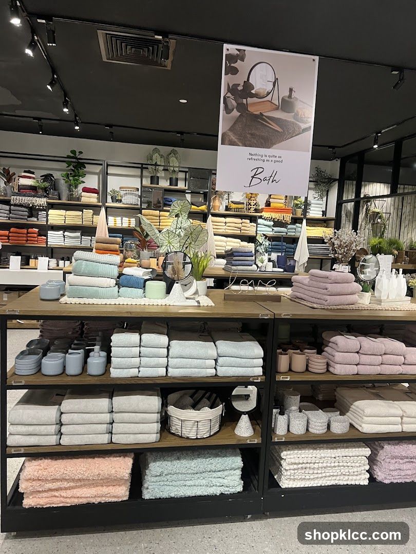 Bath Towels and Accessories Display