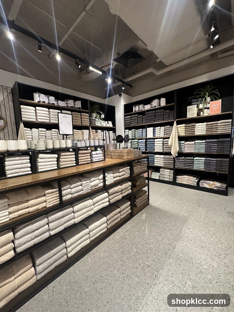 Towel Display in a Store