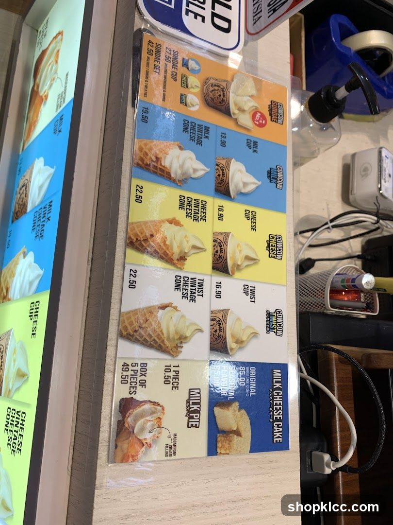 Cowcow Twist Menu