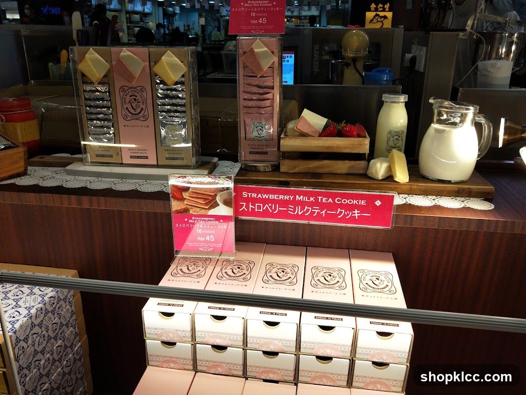 Strawberry Milk Tea Cookies Display