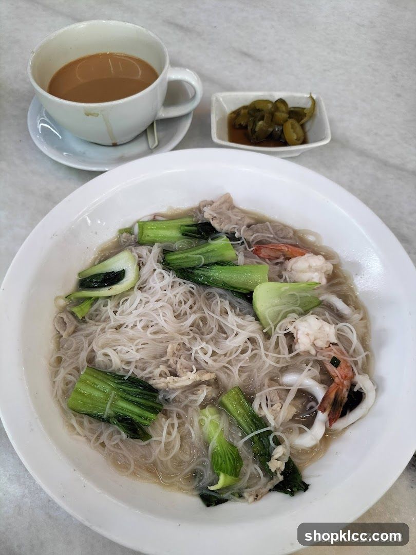 Noodle Soup with Coffee