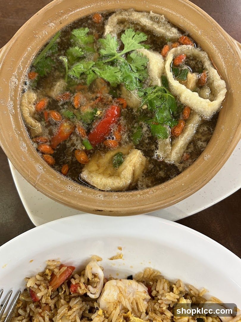 Herbal Soup and Fried Rice