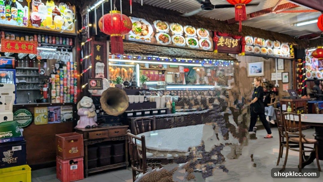 Restaurant Interior with Food Displays