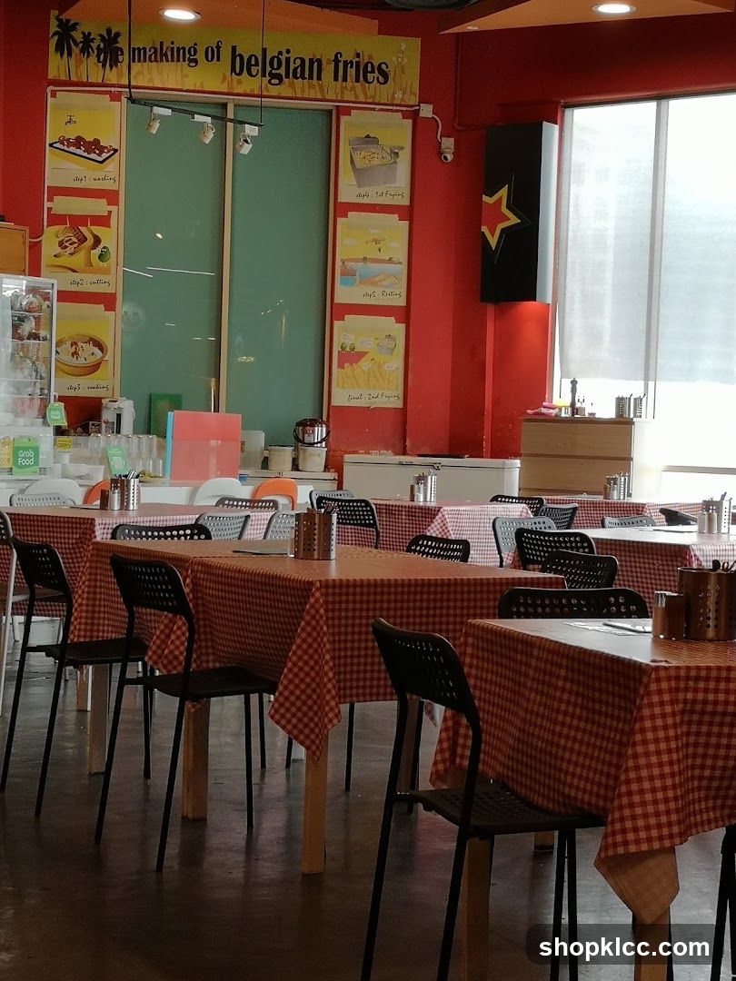Restaurant Interior with Belgian Fries Theme