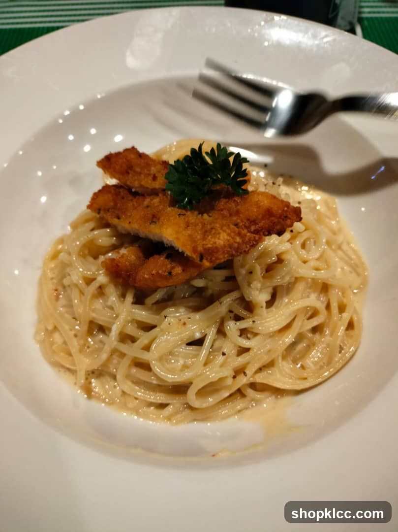 Spaghetti with Chicken Strips