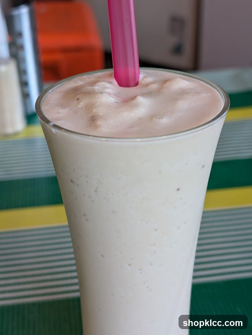 Creamy Drink with Pink Straw
