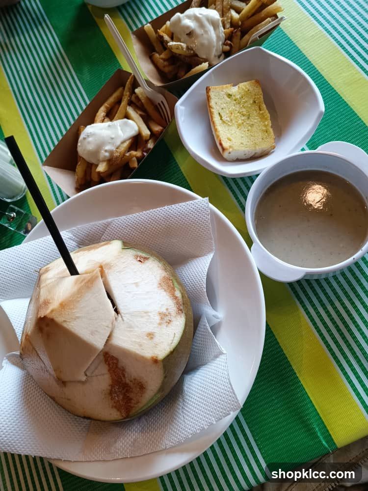 Meal with Coconut Water