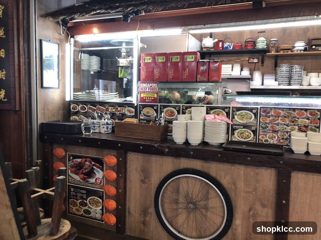 Restaurant Counter with Food Displays