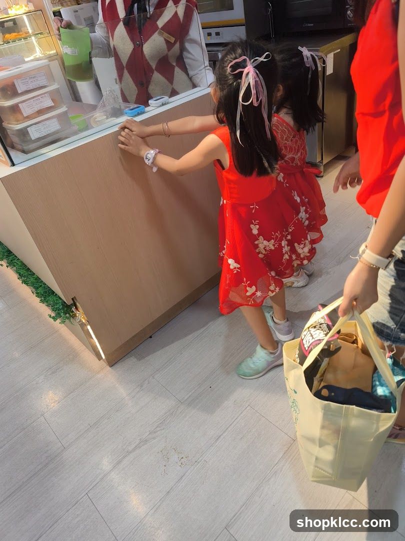 Children at a counter