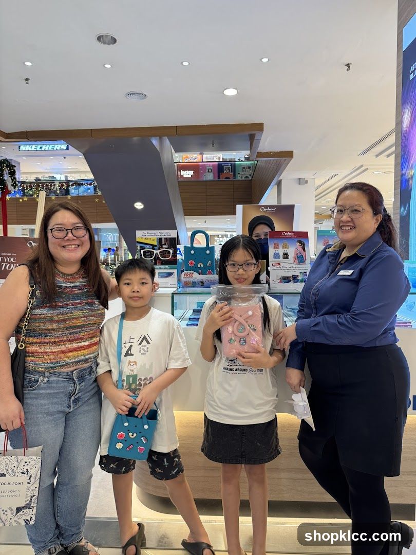 Family Posing with Merchandise