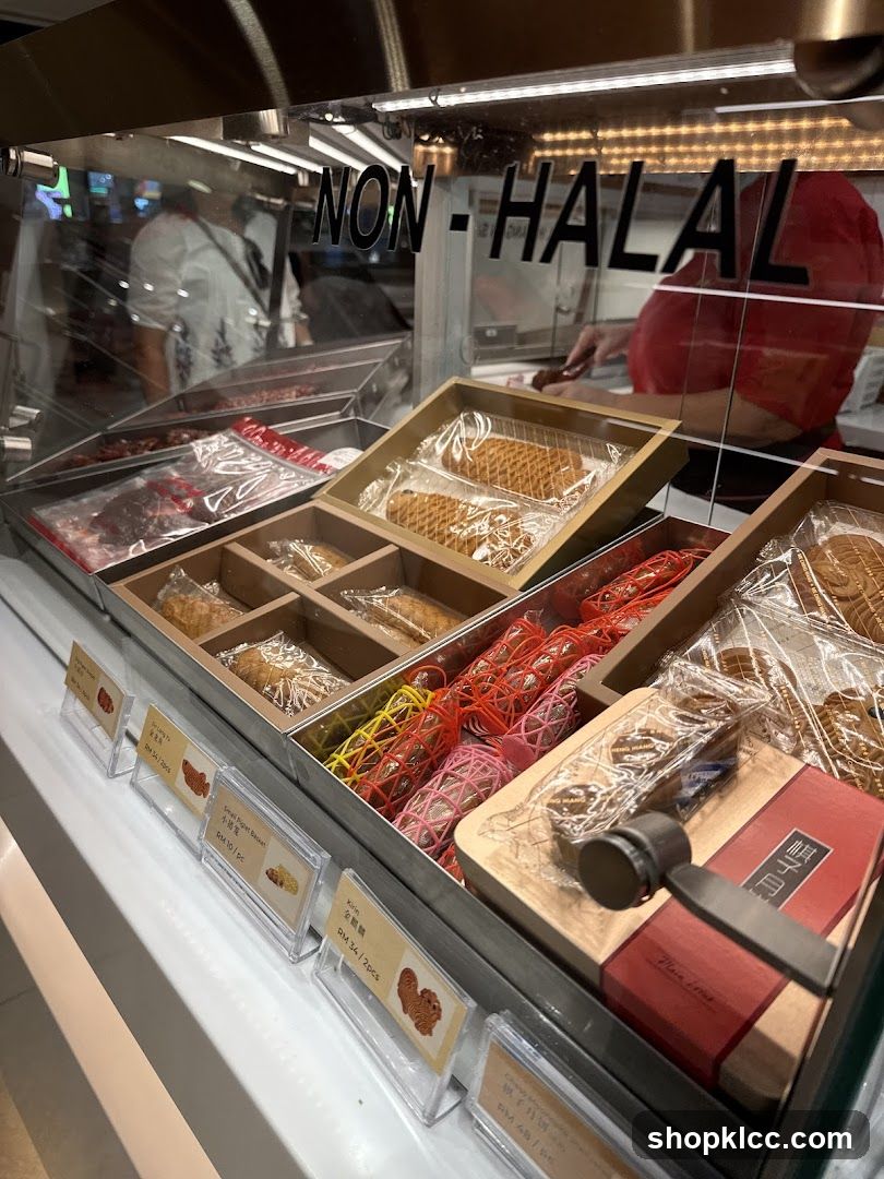 Non-Halal Food Display
