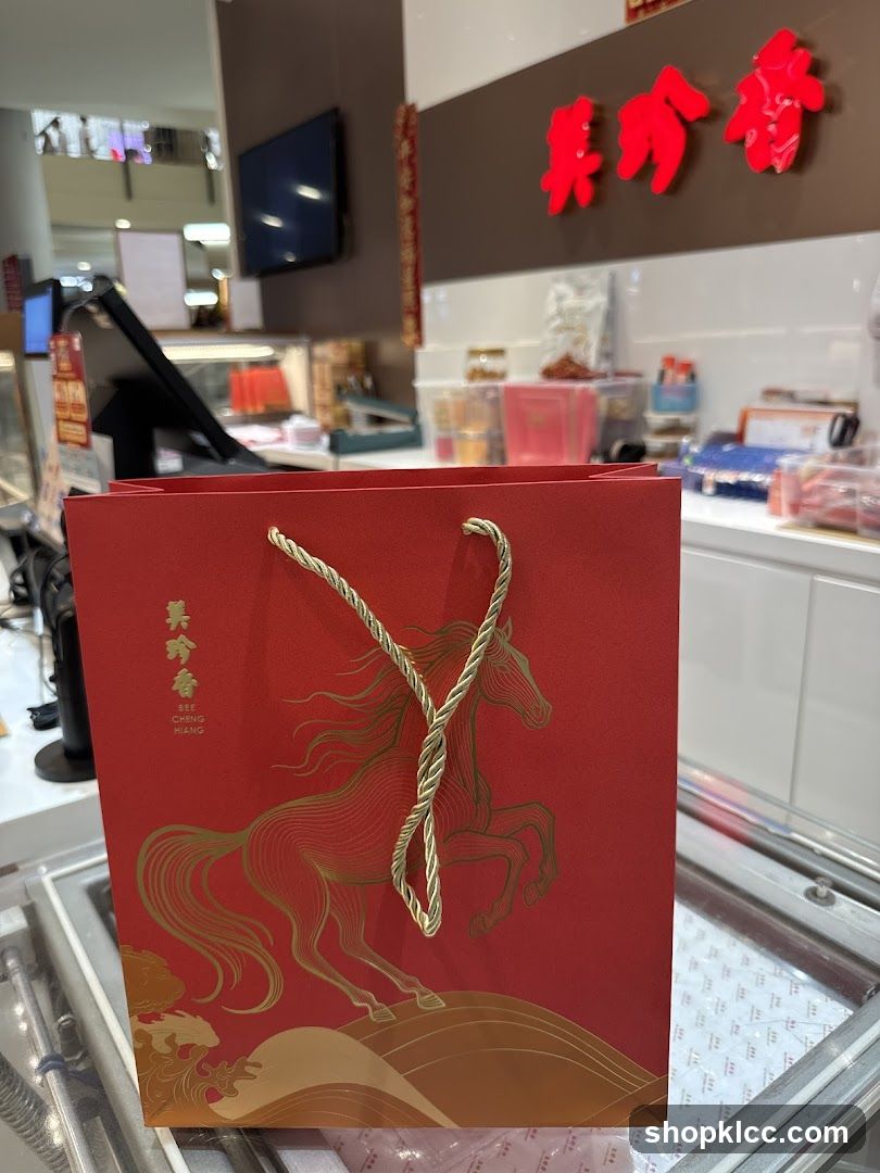 Red Gift Bag with Horse Design