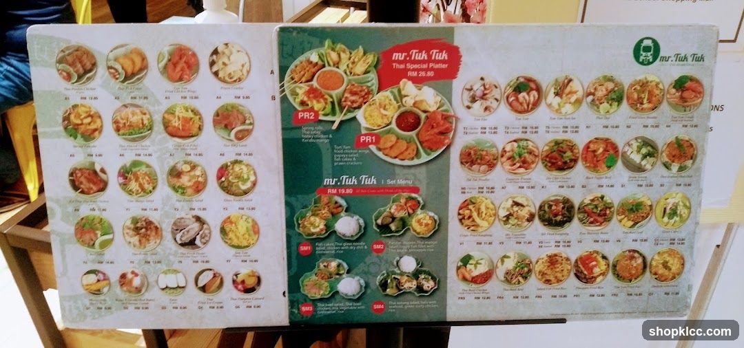 Mr. Tuk Tuk Menu