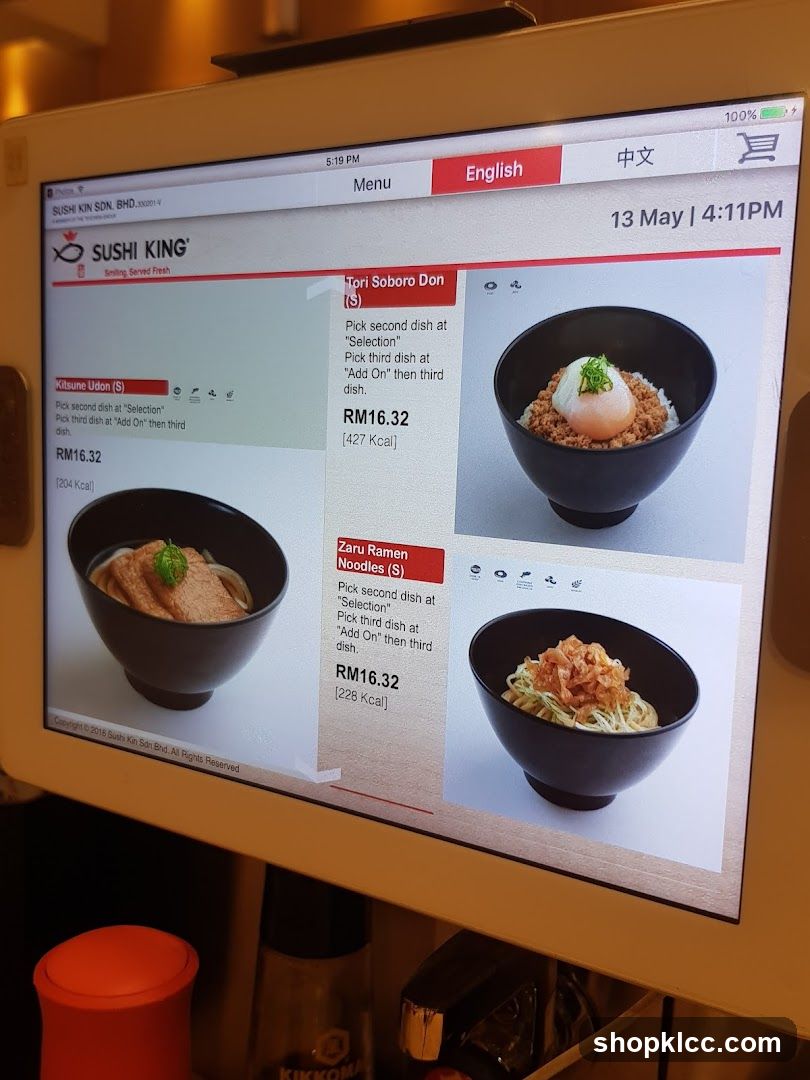 Sushi King Menu