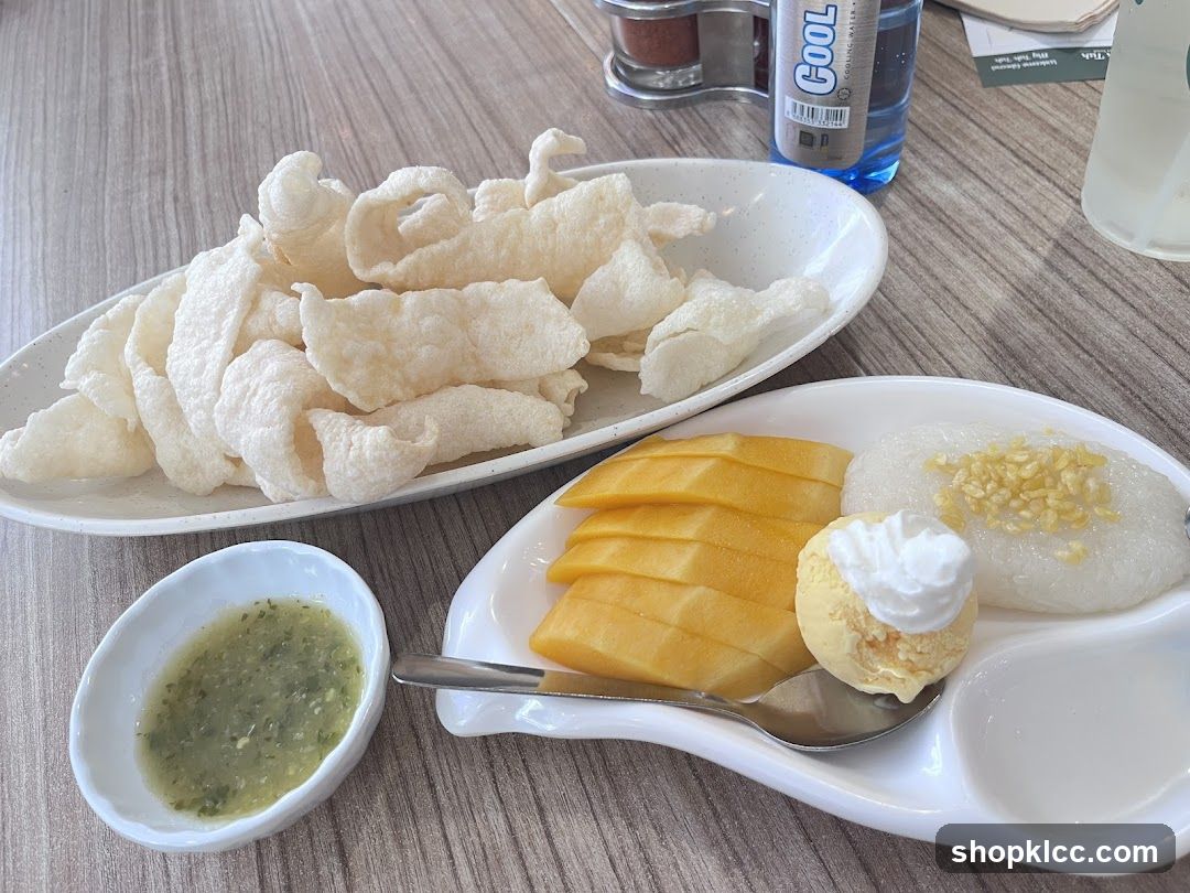Mango Sticky Rice and Crispy Snacks