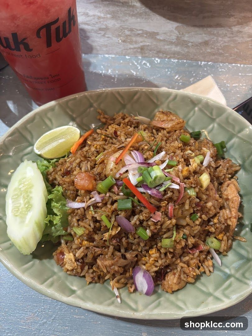 Thai Fried Rice with Shrimp and Chicken