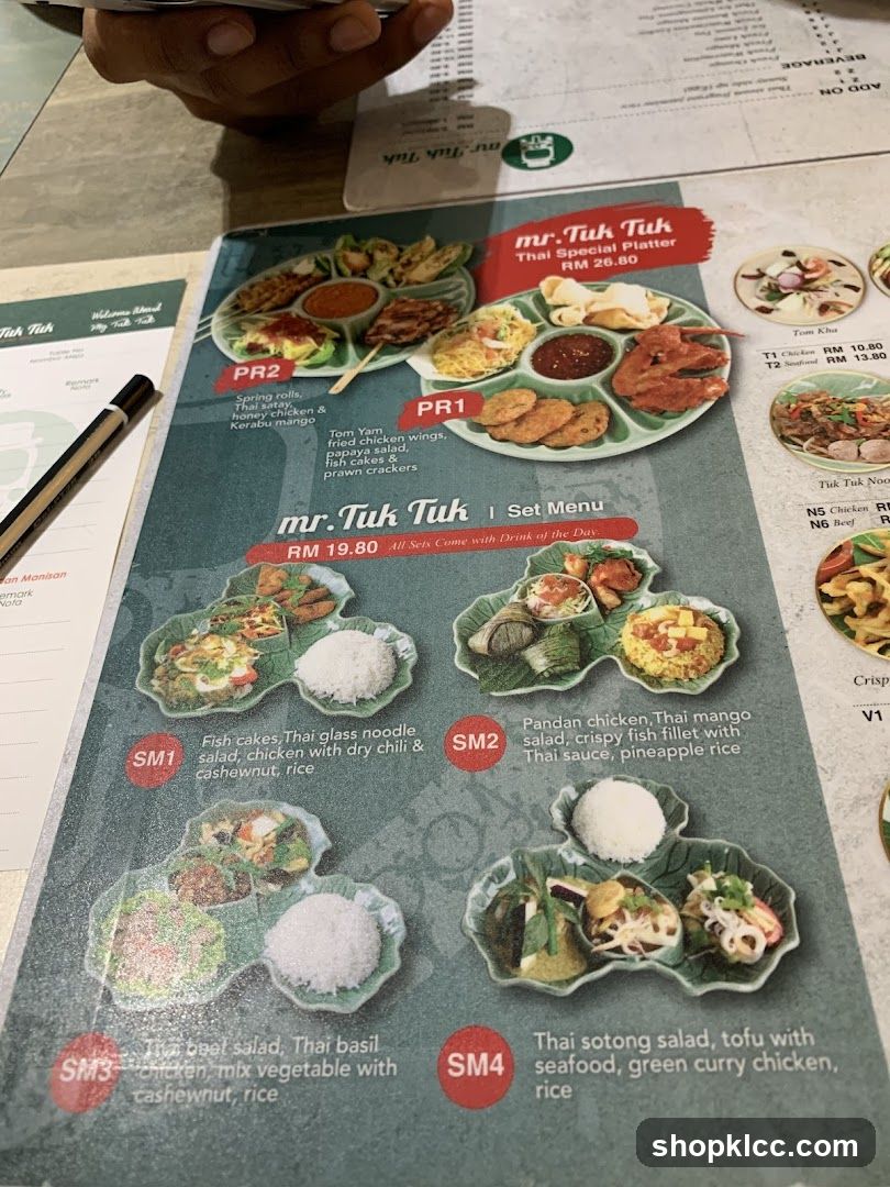 mr. Tuk Tuk Set Menu