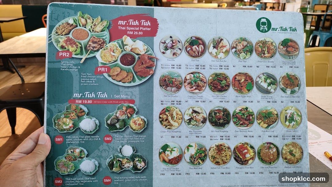 mr. Tuk Tuk Thai Street Food Menu