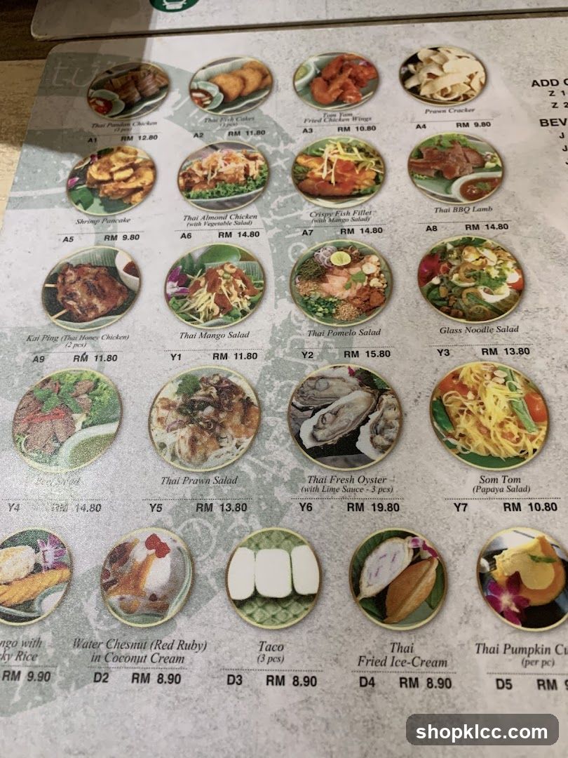 Thai Menu