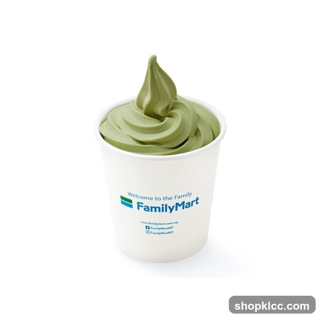 Green Soft Serve Ice Cream