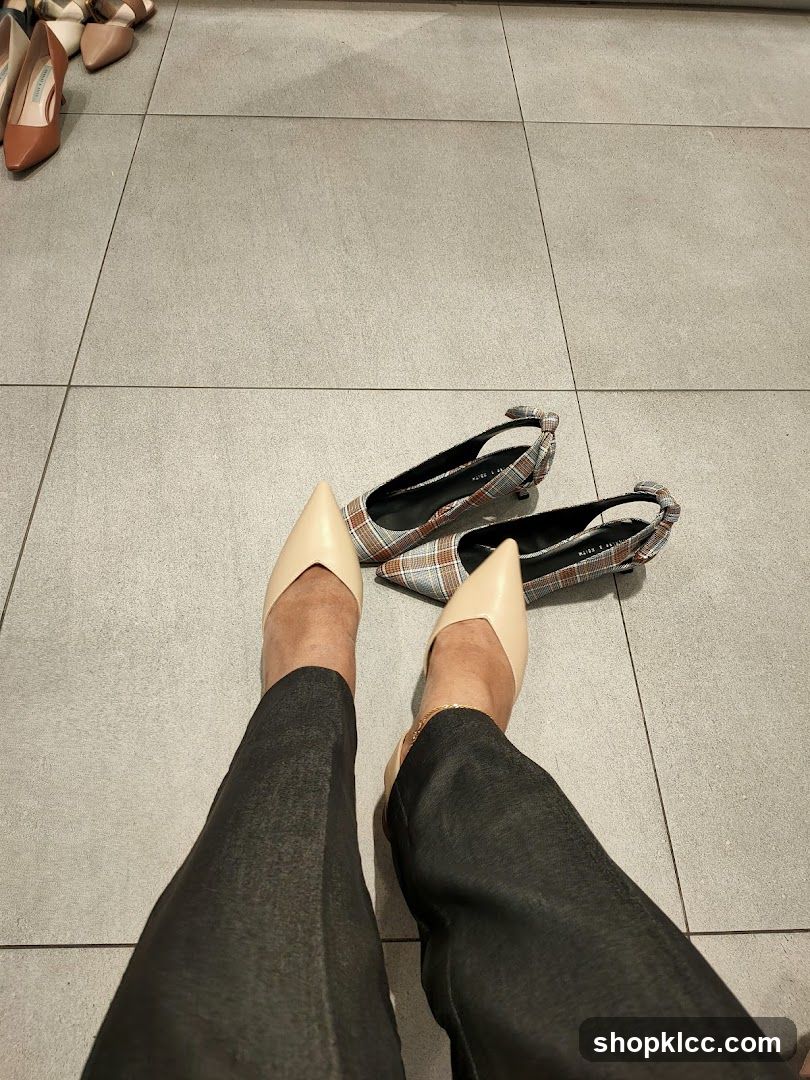 Woman Trying On Shoes