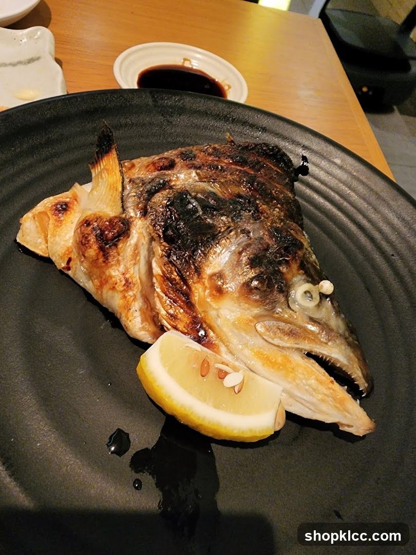 Grilled Fish Head with Lemon