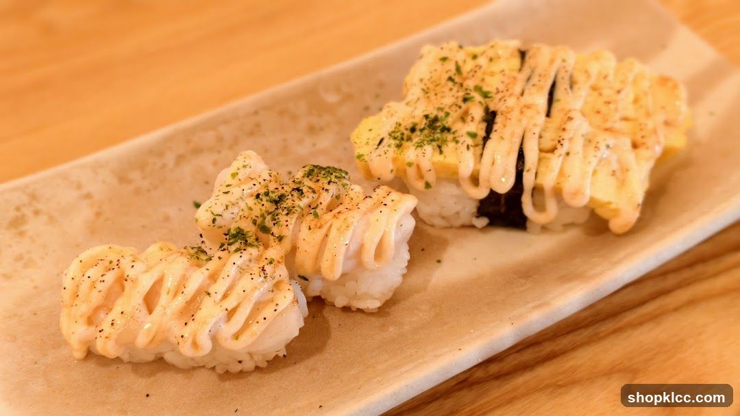Sushi with Mayonnaise Drizzle