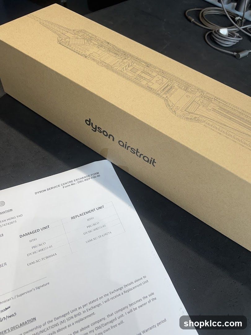 Dyson Airstrait Box and Exchange Form