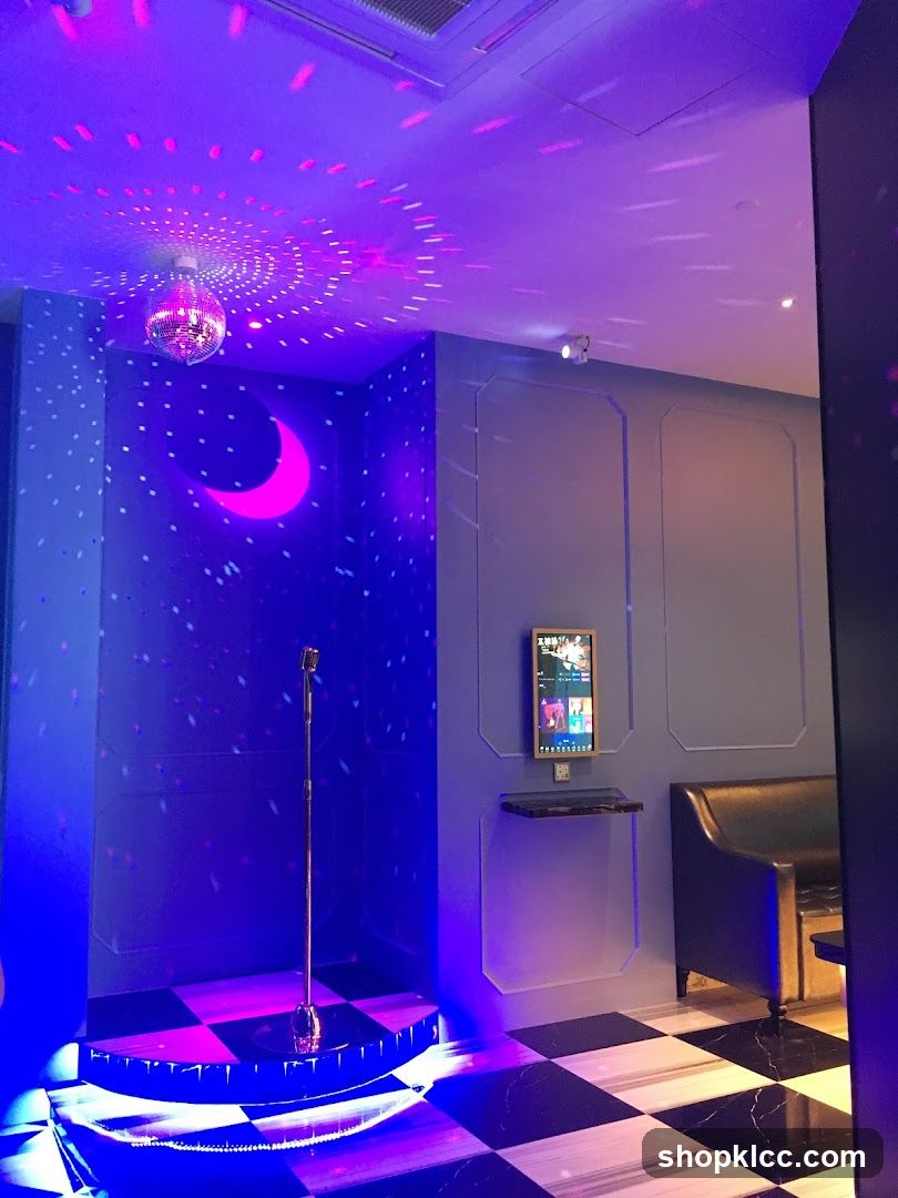 Karaoke Stage with Disco Ball