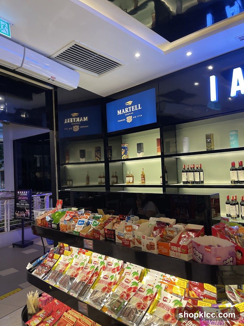 Store Interior with Snacks and Alcohol Display
