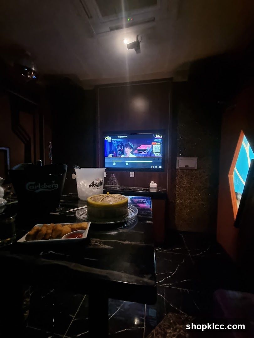 Karaoke Room with Food and Drinks