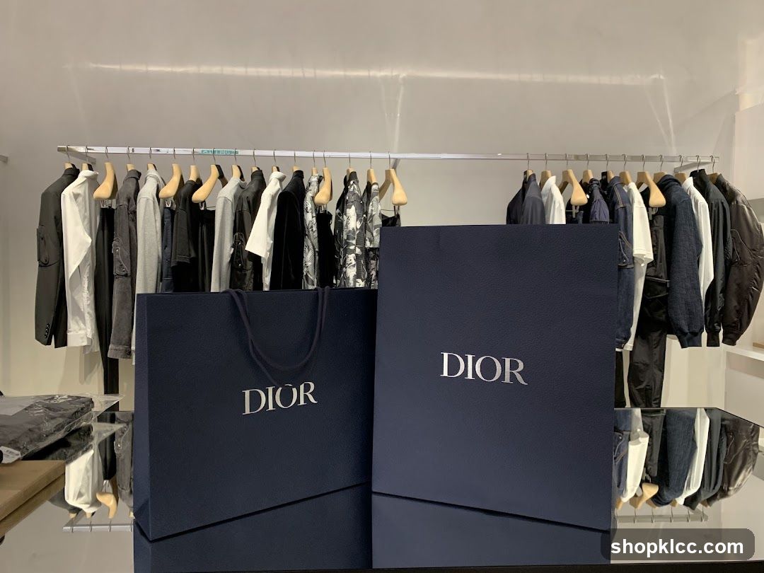 Dior Shopping Bags and Clothing Display