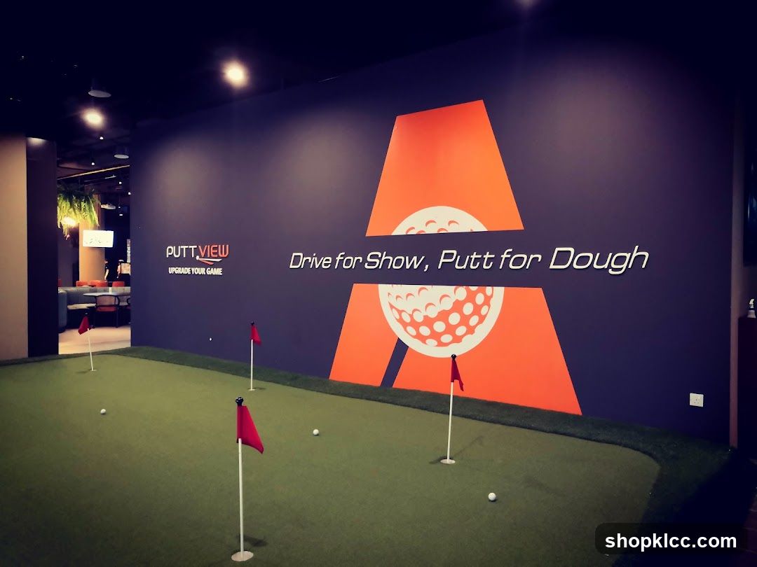 Indoor Golf Putting Area
