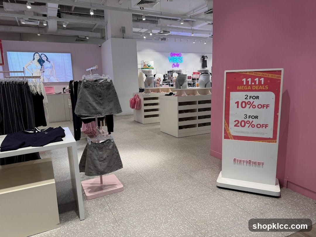 Retail Store Interior with Sale Sign