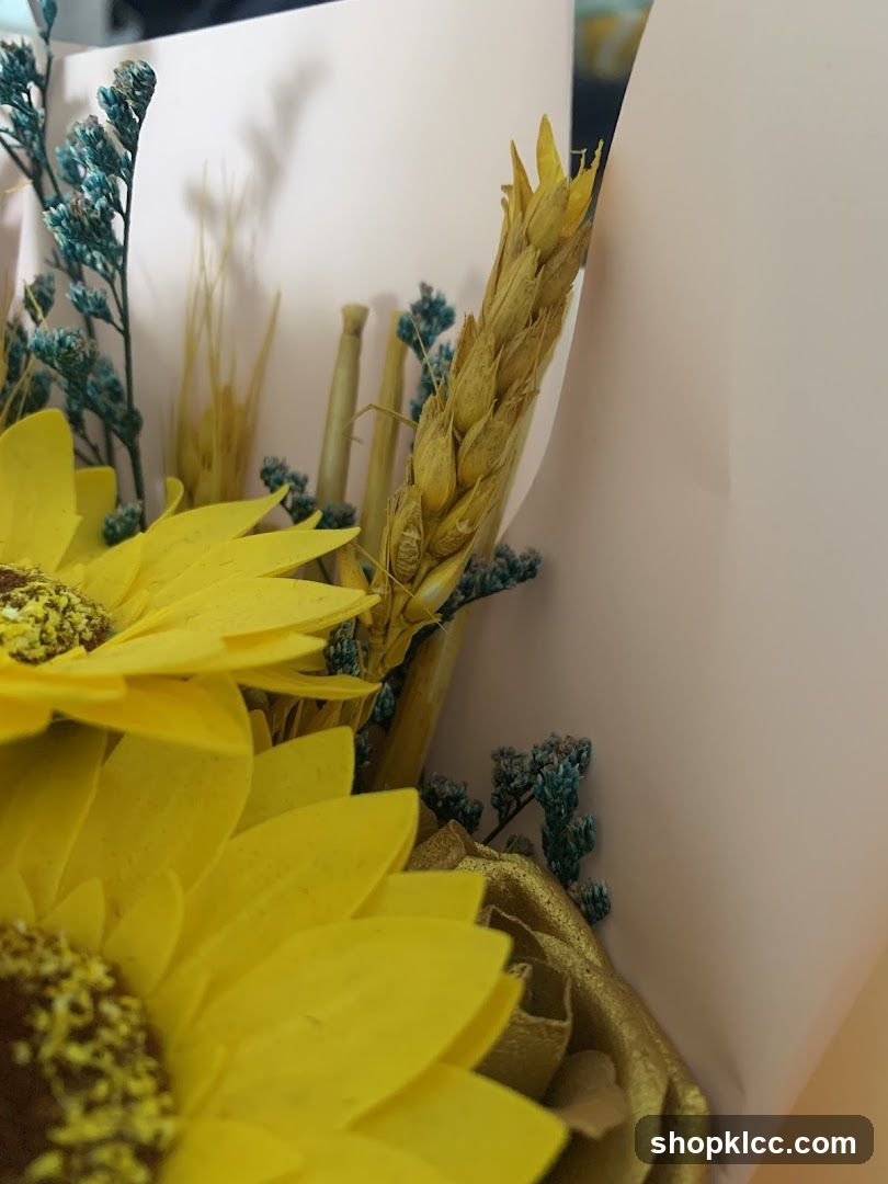 Sunflower and Wheat Arrangement