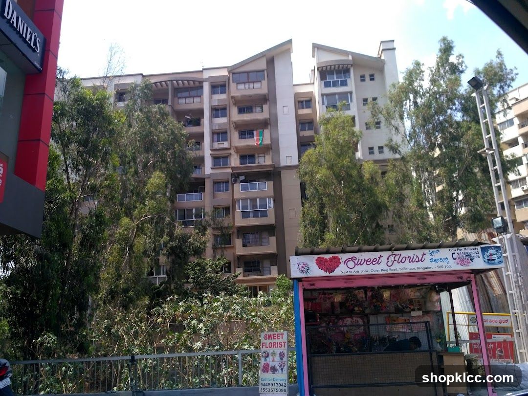 Street Scene with Florist Shop and Apartment Building