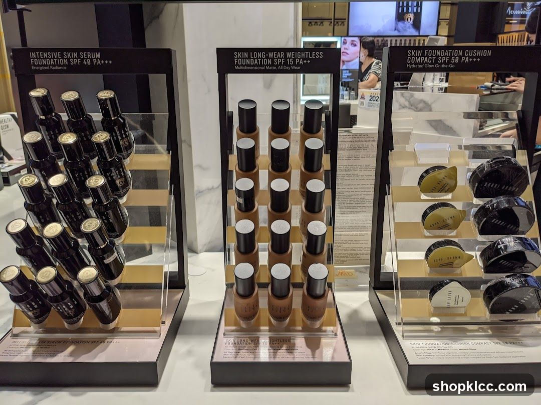 Skincare and Makeup Product Display