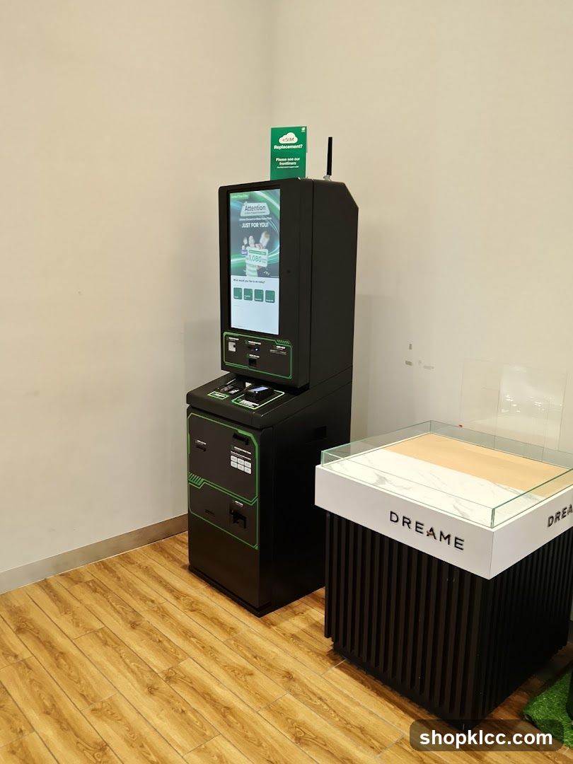 Self-service kiosk and display stand