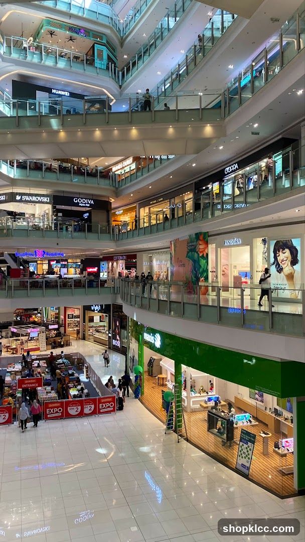 Multi-level shopping mall interior