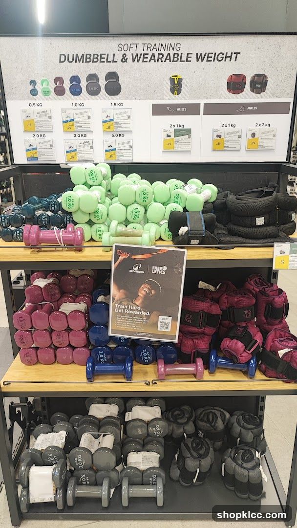 Dumbbells and Wearable Weights Display