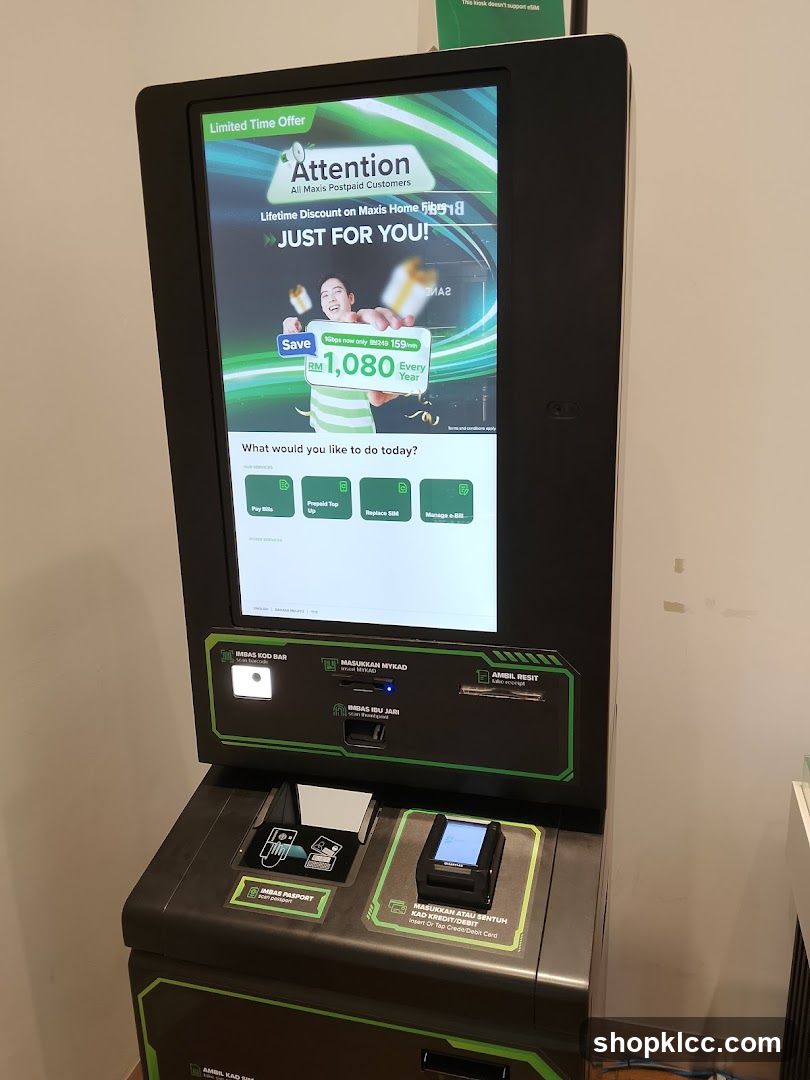 Maxis Postpaid Customer Offer Kiosk
