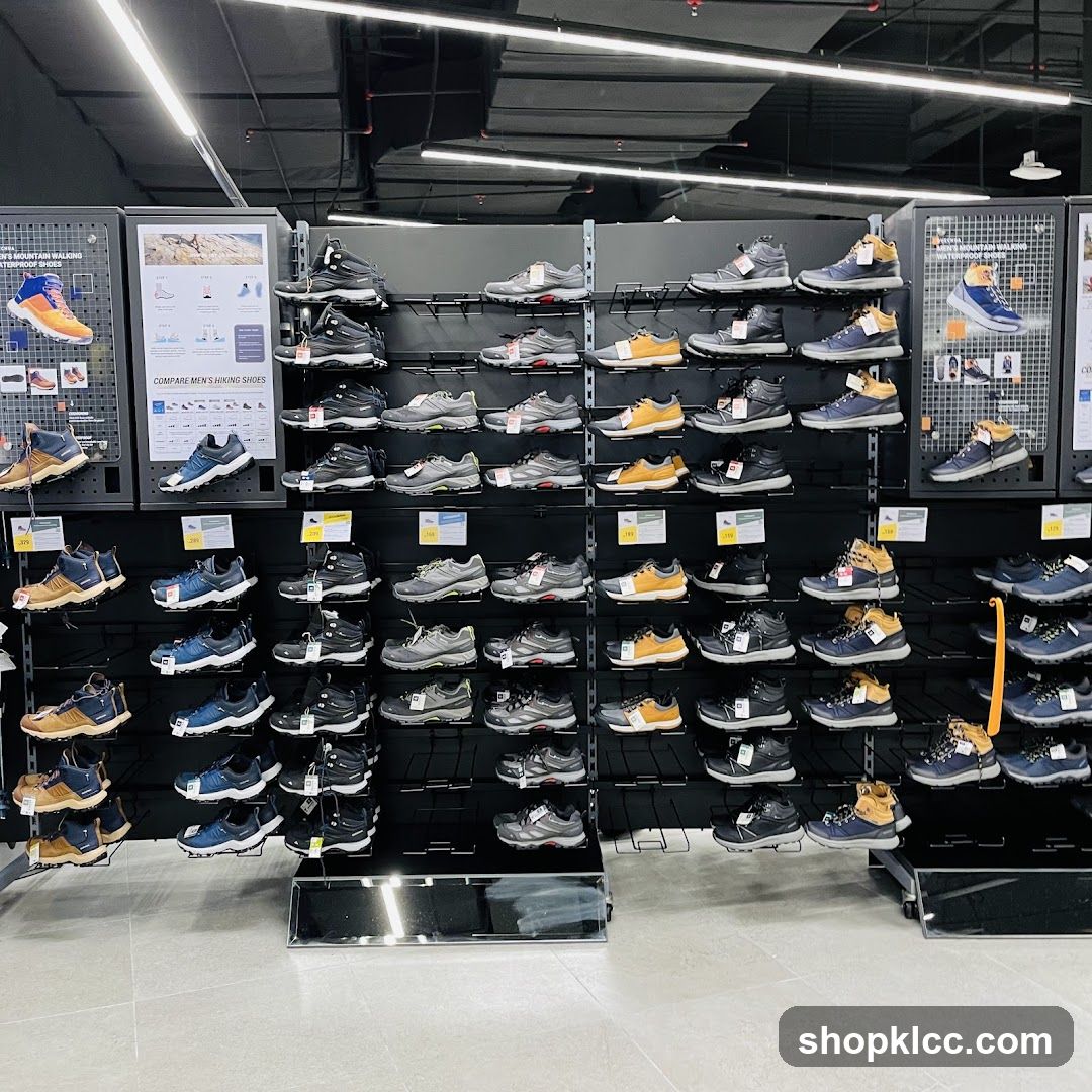 Hiking Shoes Display