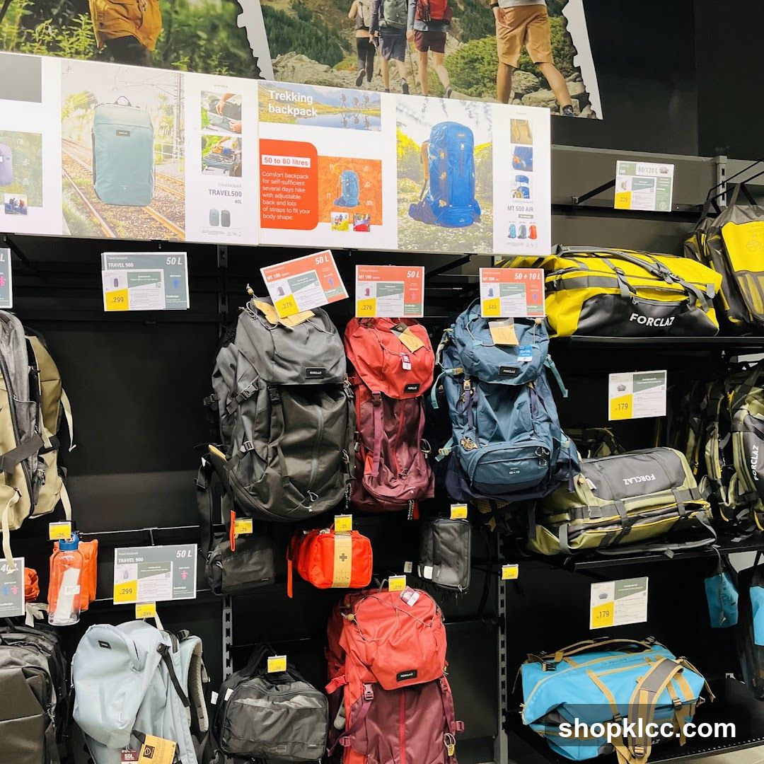 Backpacks and Duffel Bags Display