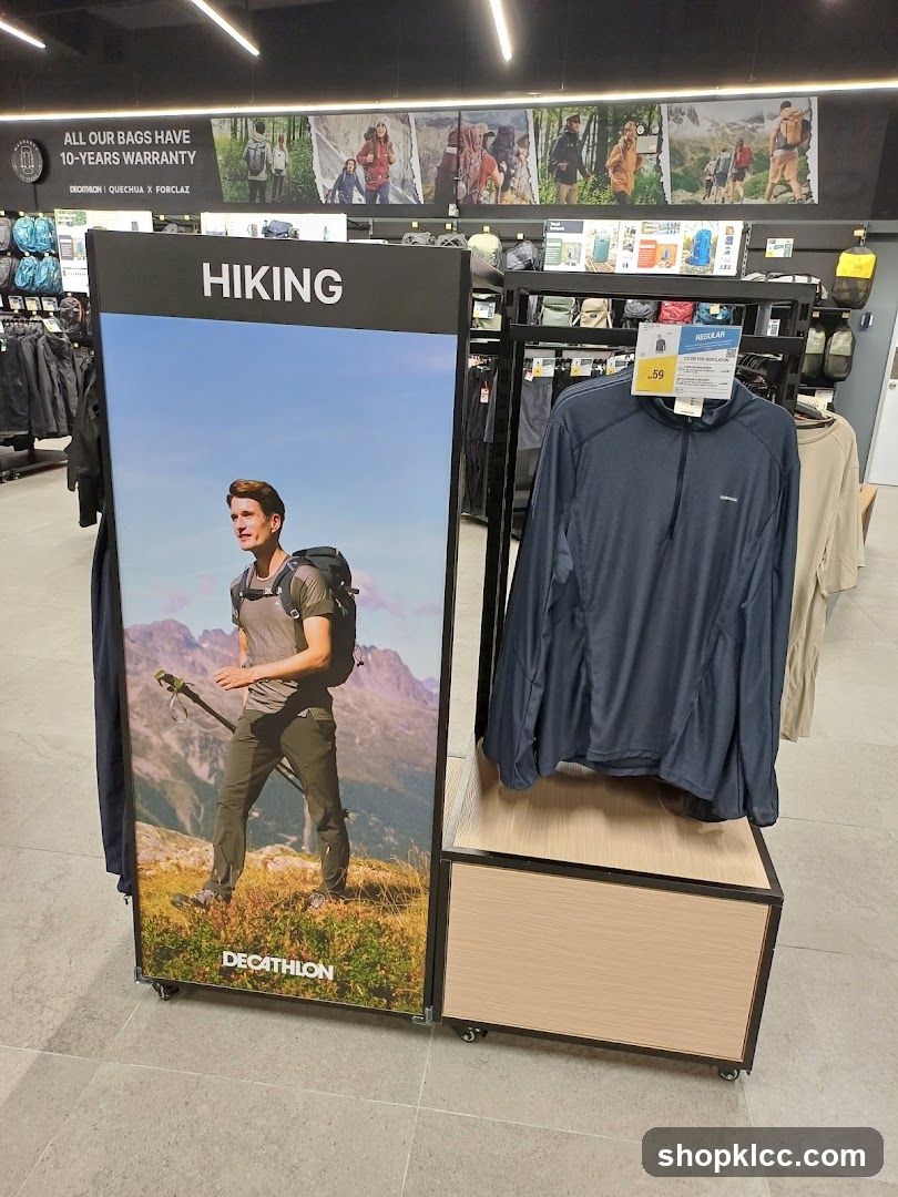 Hiking Apparel Display