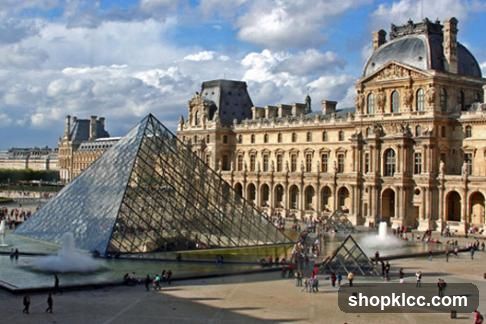 Louvre Pyramid and Palace Exterior
